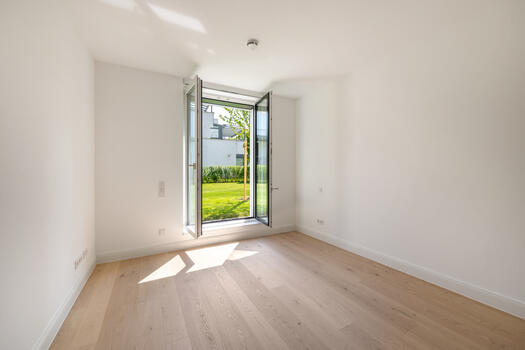 One of three bedrooms