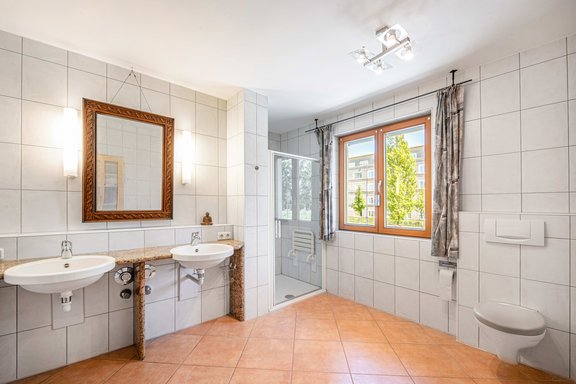 Spacious daylight bathroom