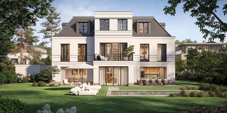 Building in upscale Nymphenburg: Park-like south-facing plot for villa construction in a prime location