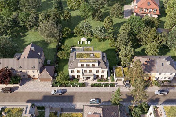 Luftansicht Villa (visualisiert)