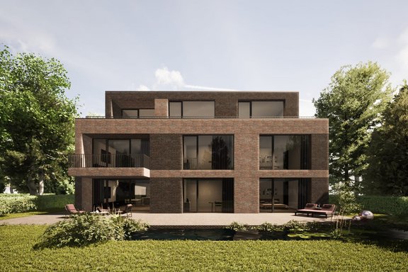 Visualisierung - Modernes Mehrfamilienhaus