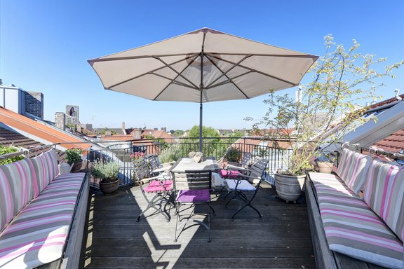 Dachterrasse nach Südwesten