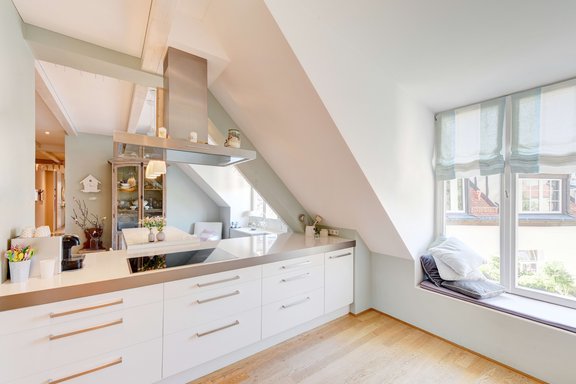 Küche mit Kochblock