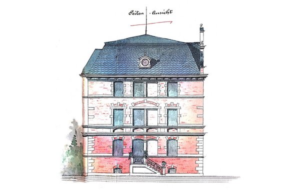 Side view from plans of 1893