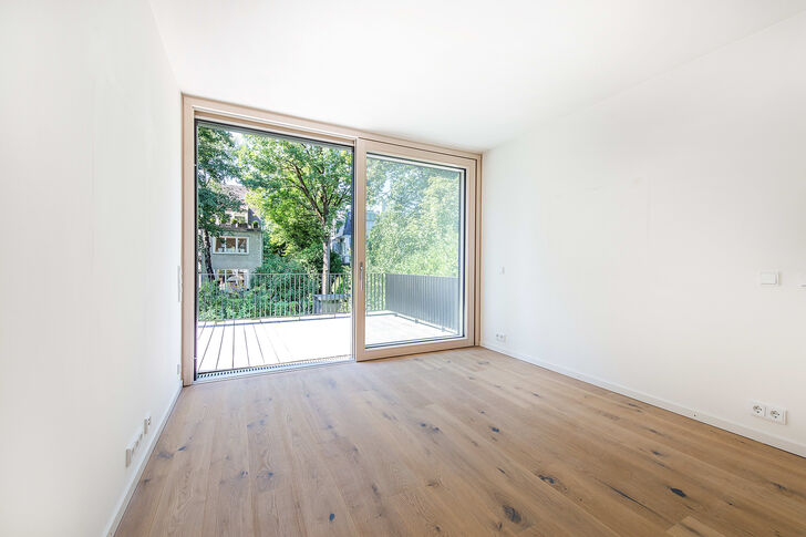 Schlafzimmer mit angrenzender Terrasse