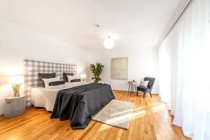 Schlafbereich mit Hofausrichtung