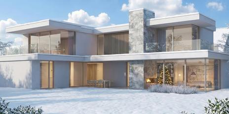 Purist design villa by Jacob &amp; Spreng in prime Gräfelfingen location