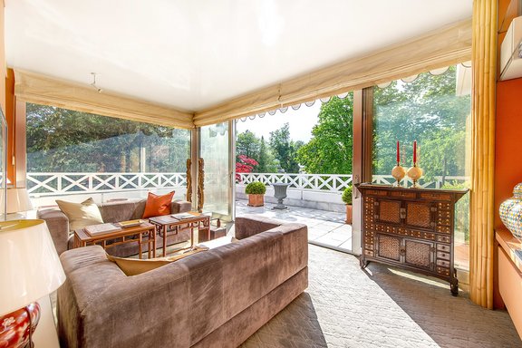 Living area filled with lights