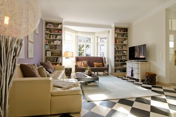 Wohnzimmer mit Erker