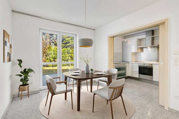 Essbereich und Küche (visualisiert)