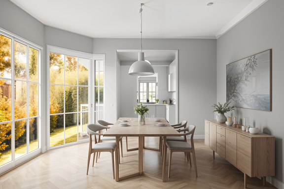 Dining area and kitchen (visualized)