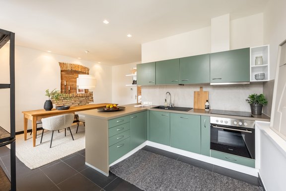 A well-designed built-in kitchen