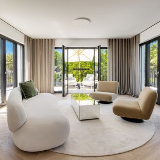 Penthouse-style studio