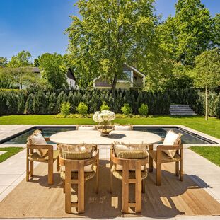 A Sunny Outdoor Paradise with a Pool