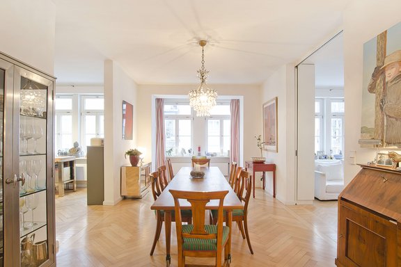 Spacious dining area