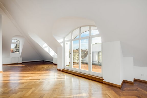 Living area with roof terrace