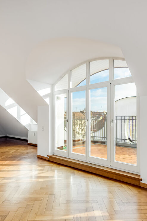 Wohnbereich mit Dachterrasse