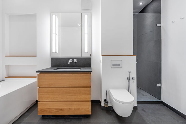 Masterbad en Suite mit Zugang zur Ankleide