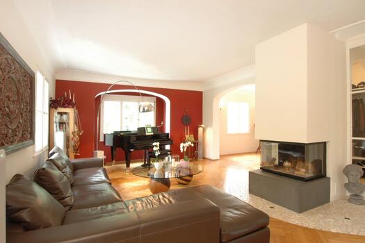 Living area with piano