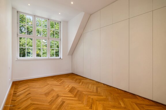 Master bedroom in the attic