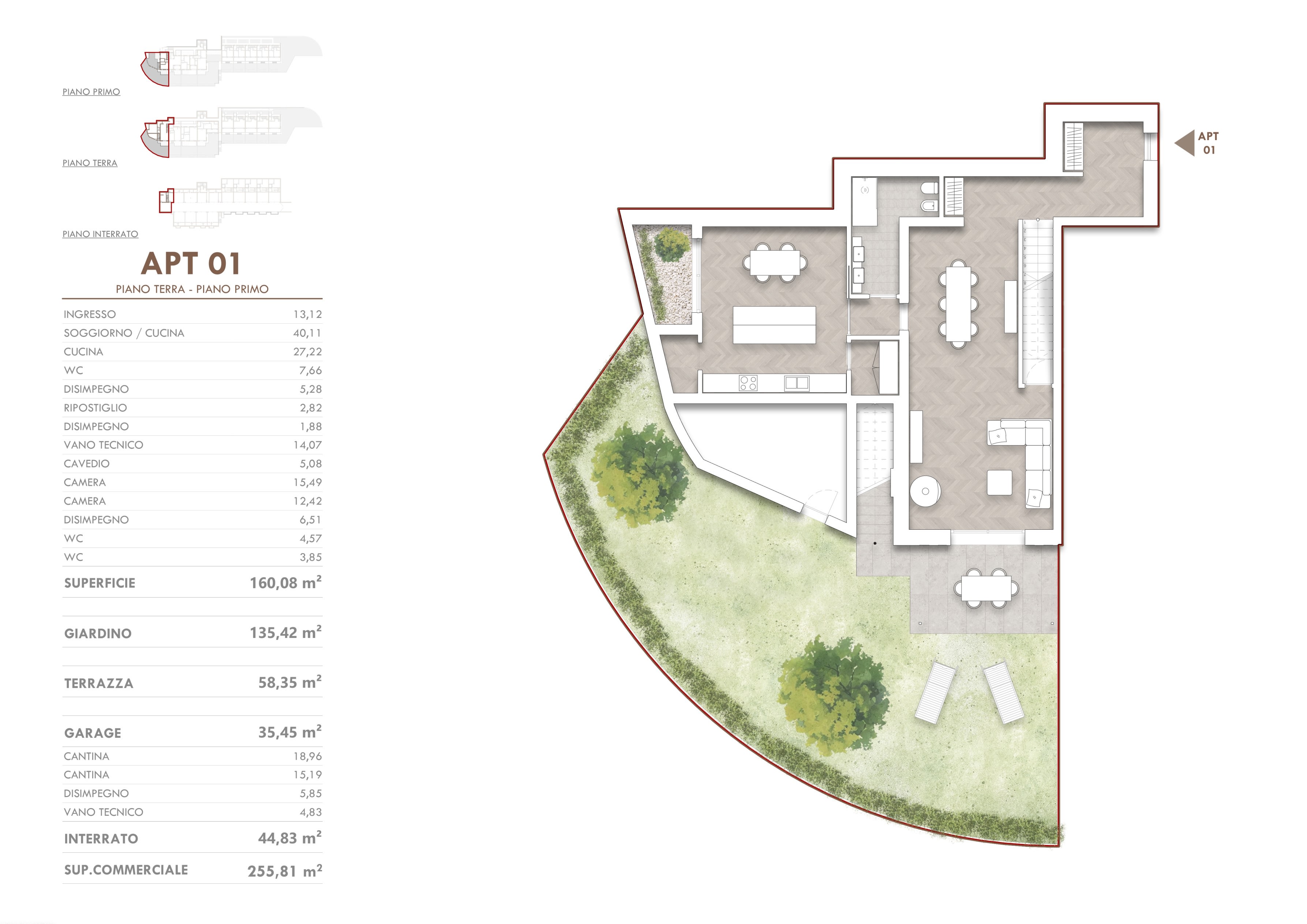 Ground floor with garden area