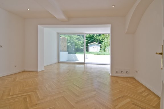 Koch- und Essbereich mit Gartenzugang