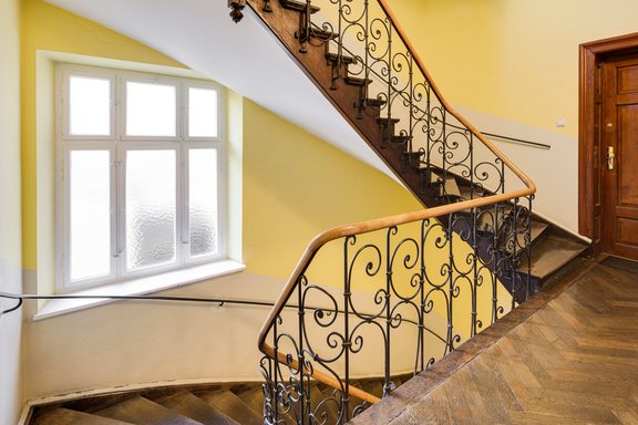 Staircase with old building flair