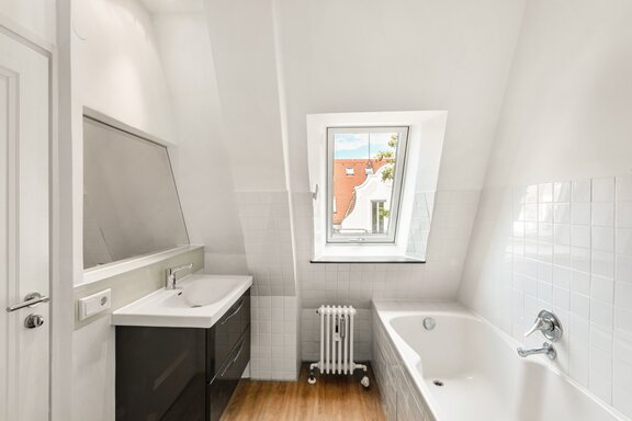 Bathroom with tub and shower