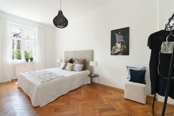 Schlafzimmer zum Hof