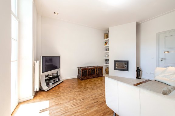 Living area with balcony access