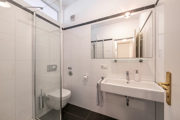Shower room with a skylight