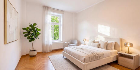Charmante, bezugsbereite 2-Zimmer-Altbau-Wohnung in grüner Spitzenlage