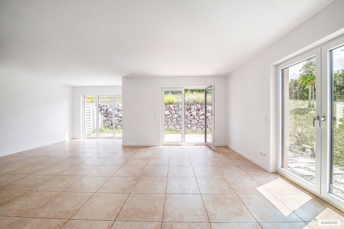 A beautifully laid-out living/dining area