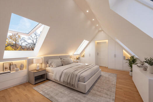 Bedroom with en suite bathroom (visualization)