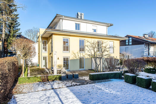House view with sunny south garden