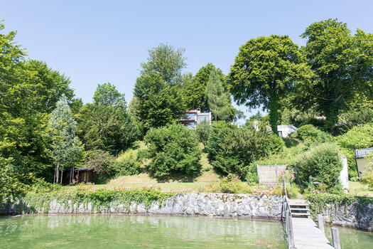 House view from the bathing jetty