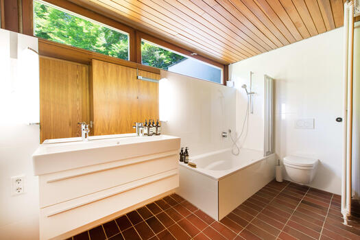 Modern bathroom with tub