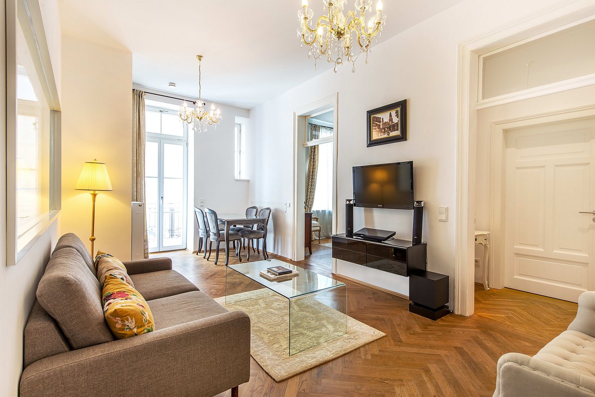 Living room with balcony access