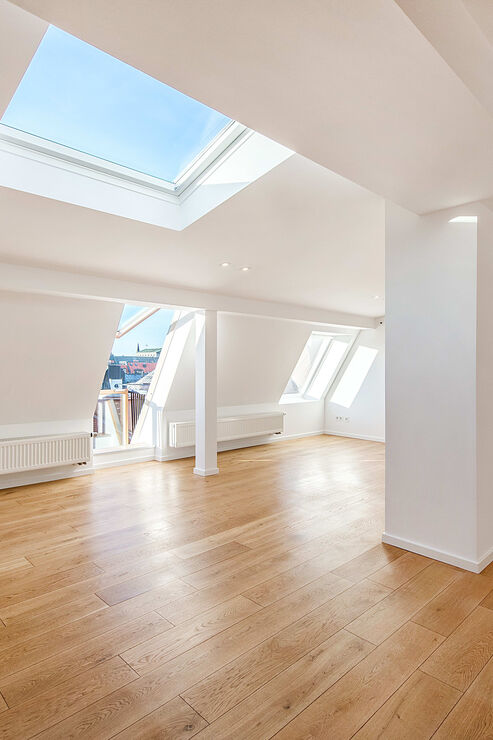 Wohn- und Essbereich mit Skylight