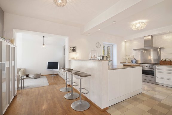 Offen gestaltete Küche