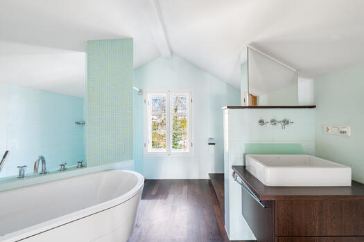 Master bathroom in the attic
