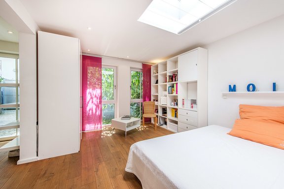 Schlafbereich mit eigenem Duschbad