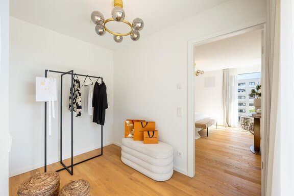 Adjoining dressing room