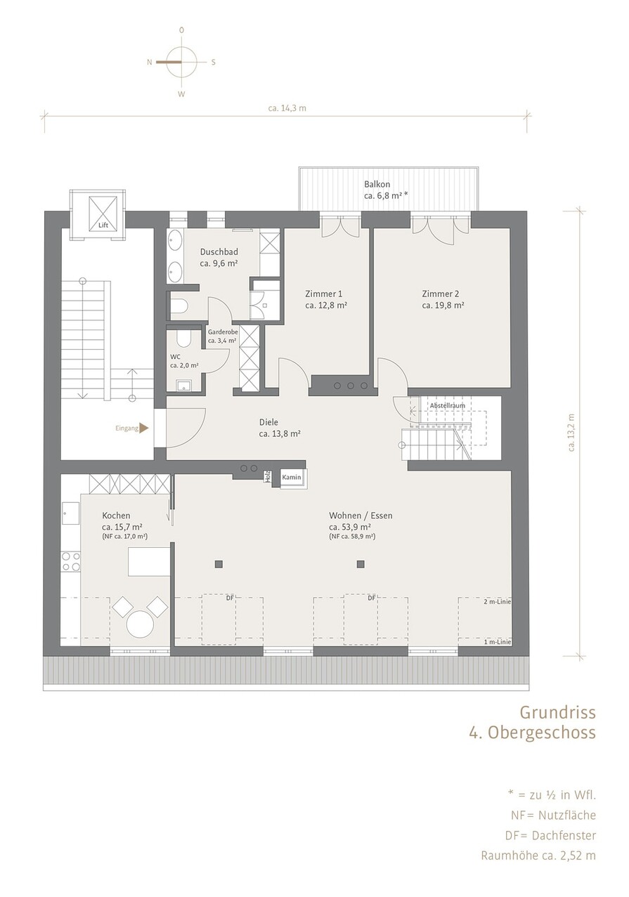 Grundriss - 4. Obergeschoss