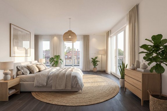 Bedroom (virtually furnished)