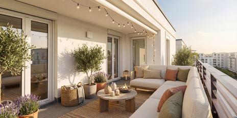 Direct elevator access: family-friendly penthouse apartment with roof terrace