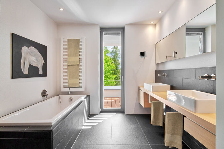 Masterbad zur Dachterrasse