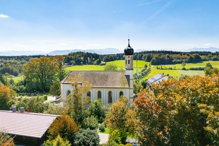 Blick bis zu den Alpen