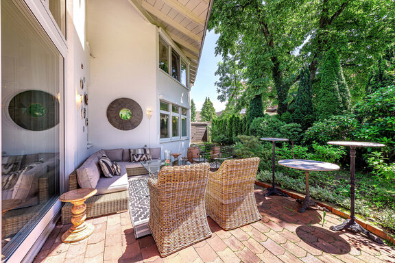 Spacious patio area