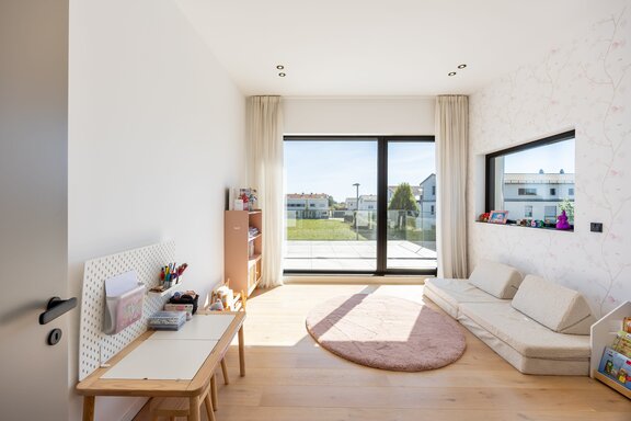 Three potential children's rooms on the first floor